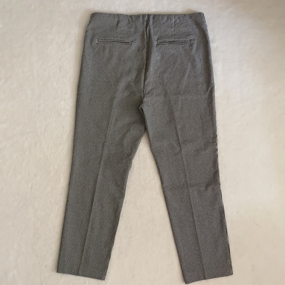 Massimo Fabbro Italy | Houndstooth Front Seam Pull On Crop Pants Black/White 10 - Picture 8 of 11